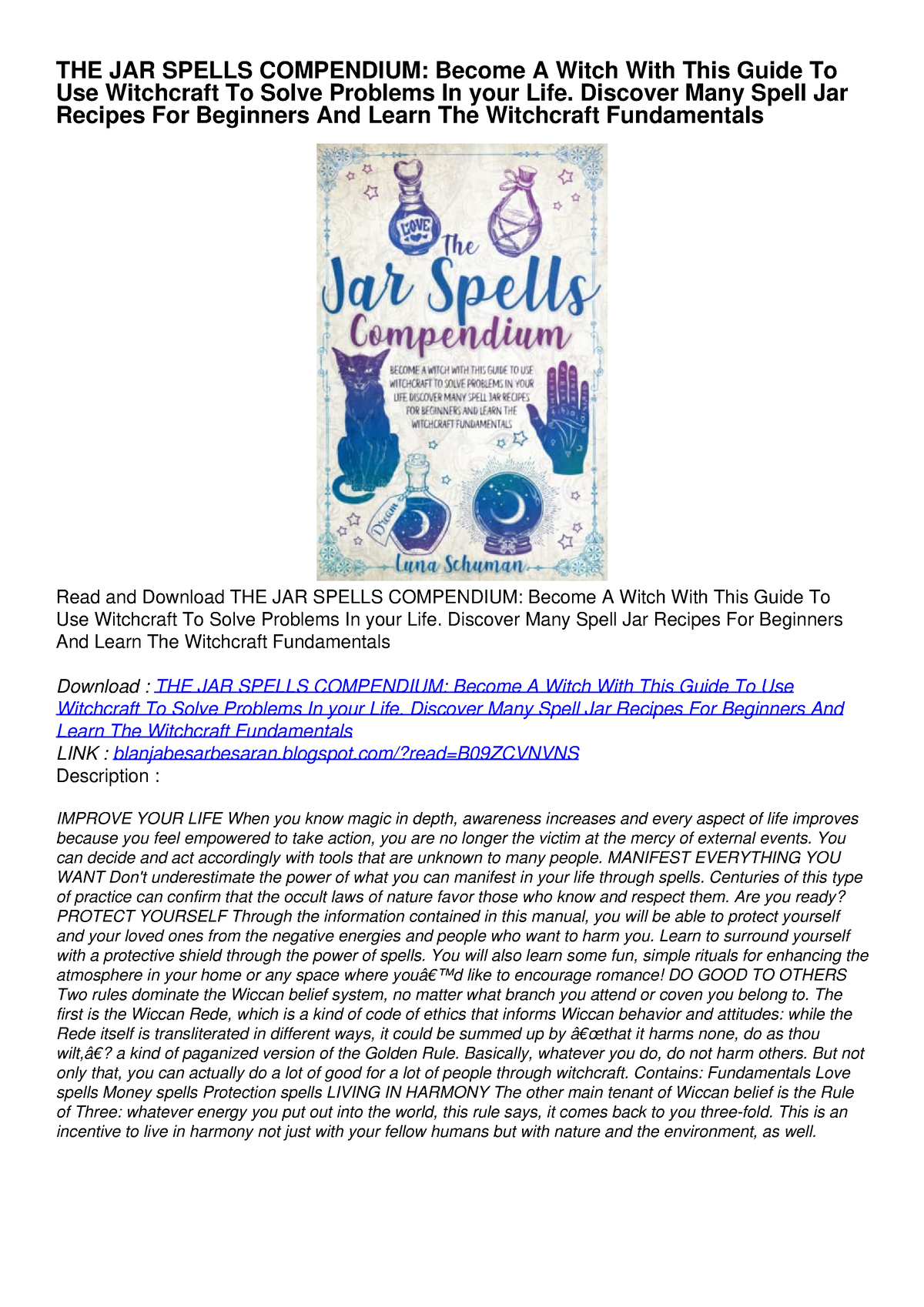 Pdf Read Free The Jar Spells Compendium Become A Witch With This Guide T The Jar Spells 2609