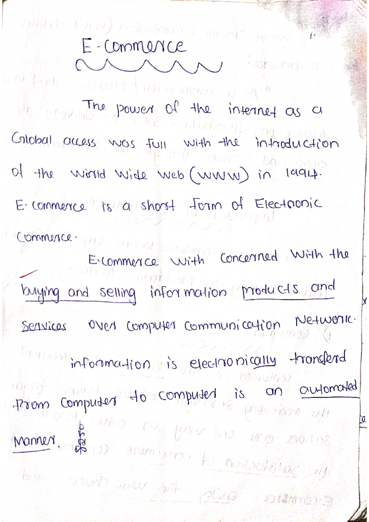 E commerce management Bachelor of commerce Studocu