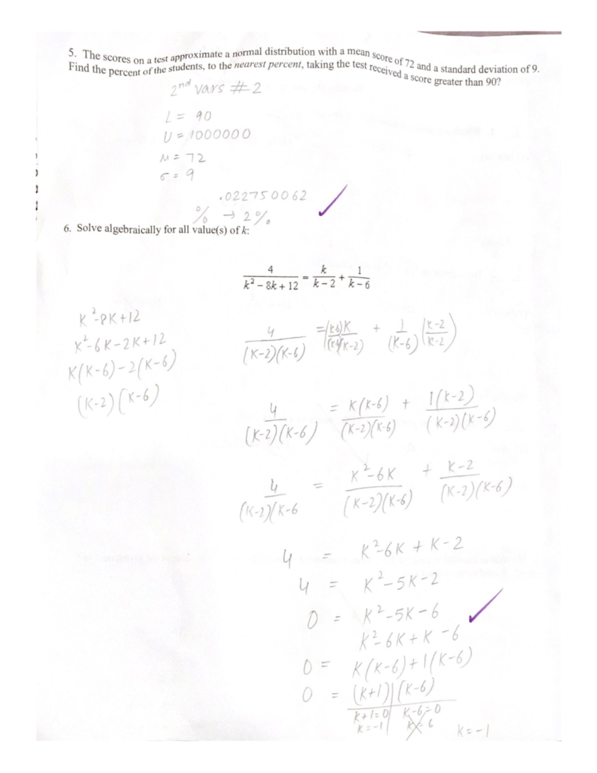 regents algebra 2 practice test