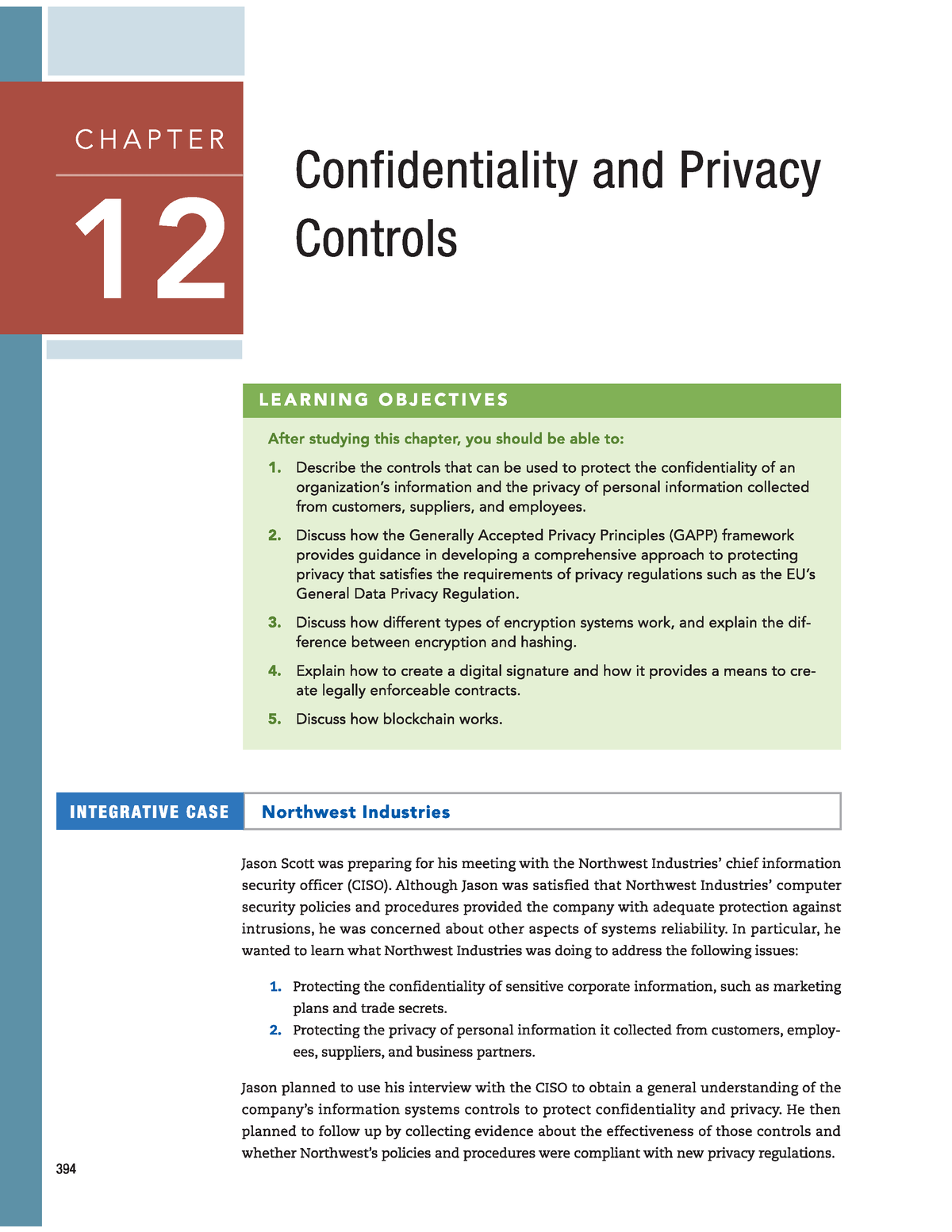 Accounting Information Systems 15th Chapter 12 - Studocu