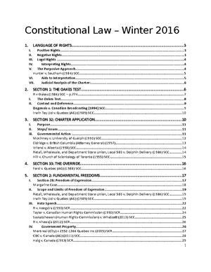 Constitution Master Document - Constitutional Law Master Document Notes ...