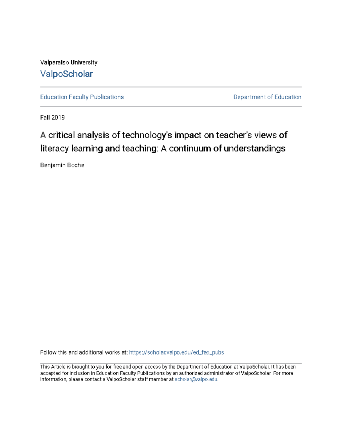 A critical analysis of technology s impact on teacher s views of ...