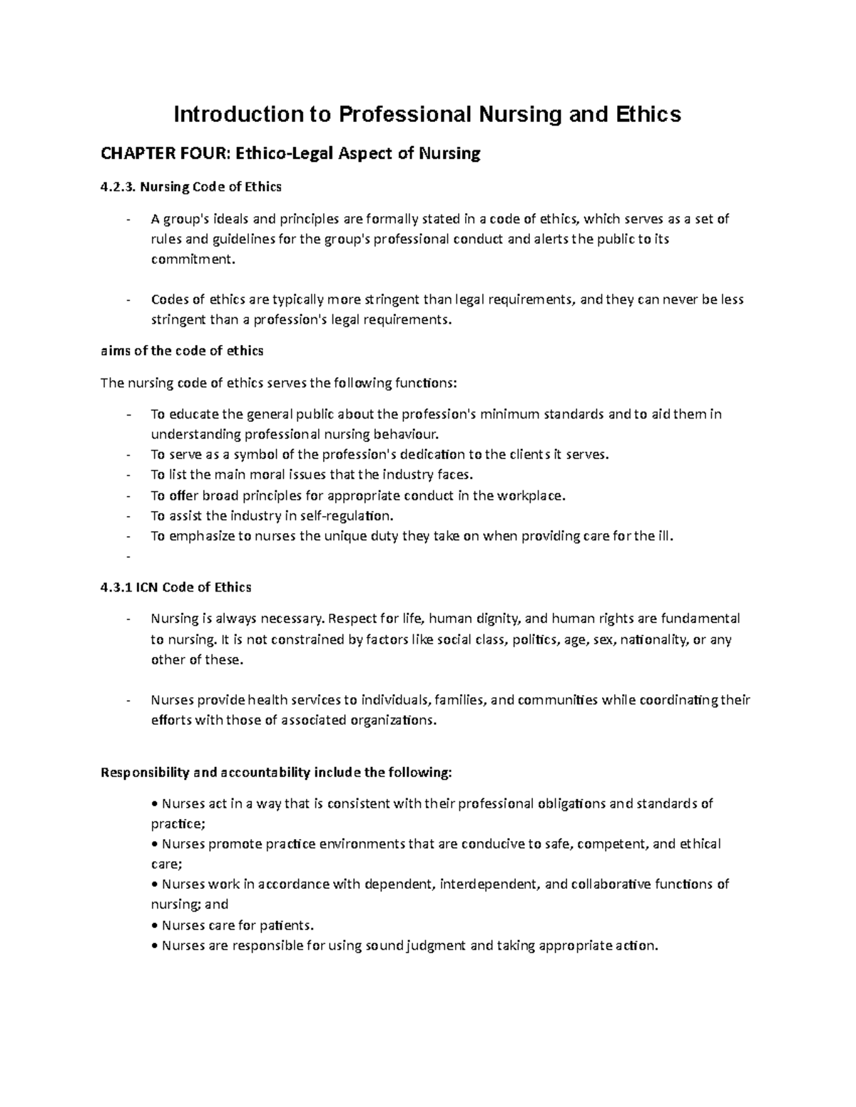 Introduction to Professional Nursing and Ethics 15 - Introduction to ...