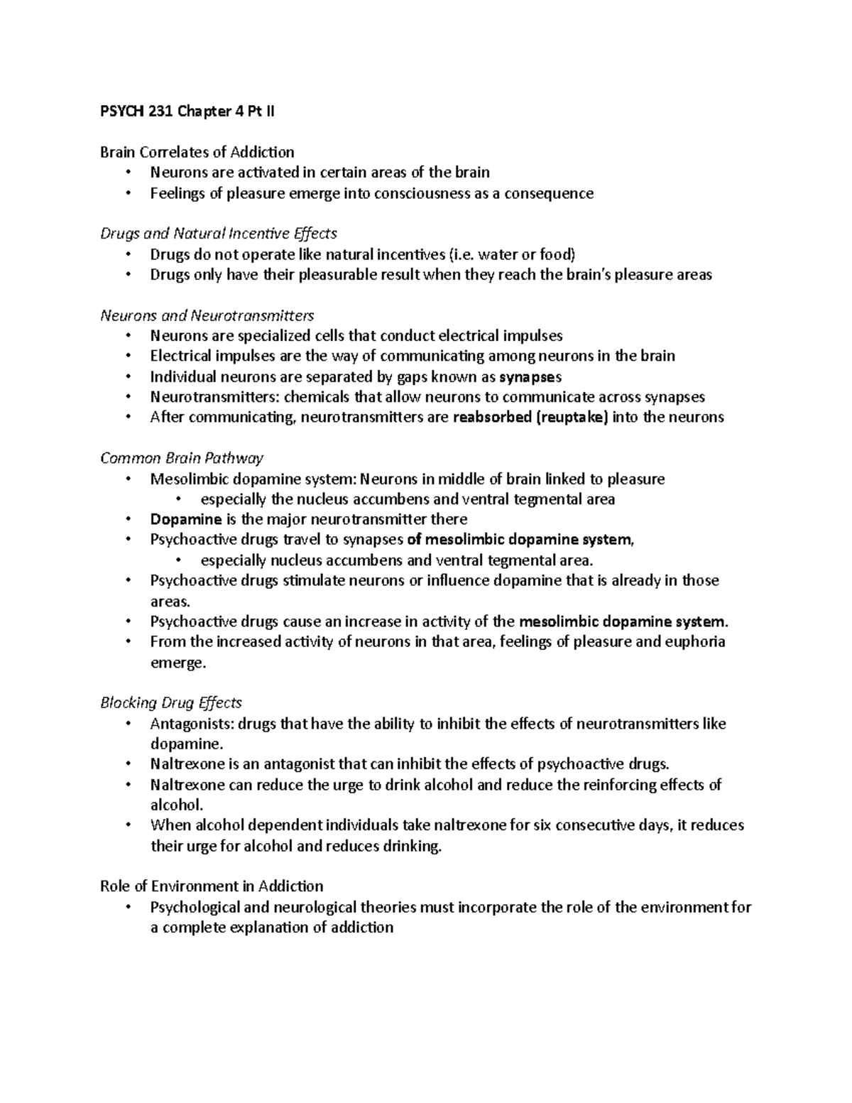 Psych 231 Chapter 4 Pt II - PSYCH 231 Chapter 4 Pt II Brain Correlates ...