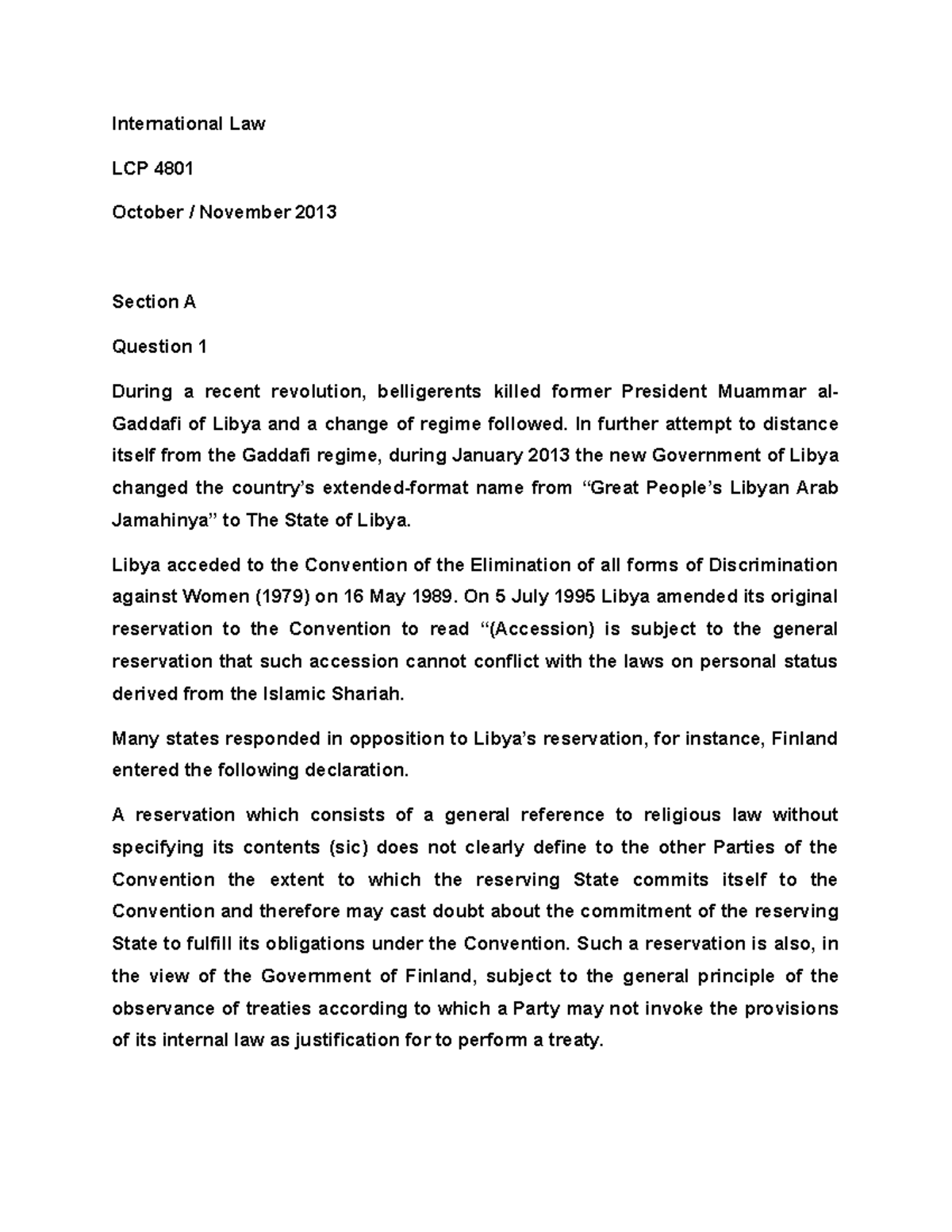 My Writings - International Law LCP 4801 October / November 2013 ...