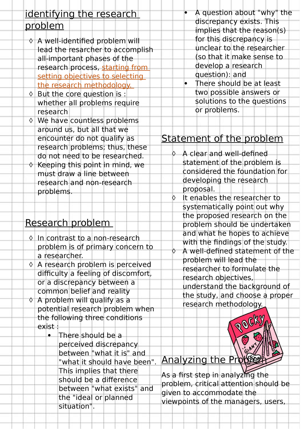 research problem statement in msn