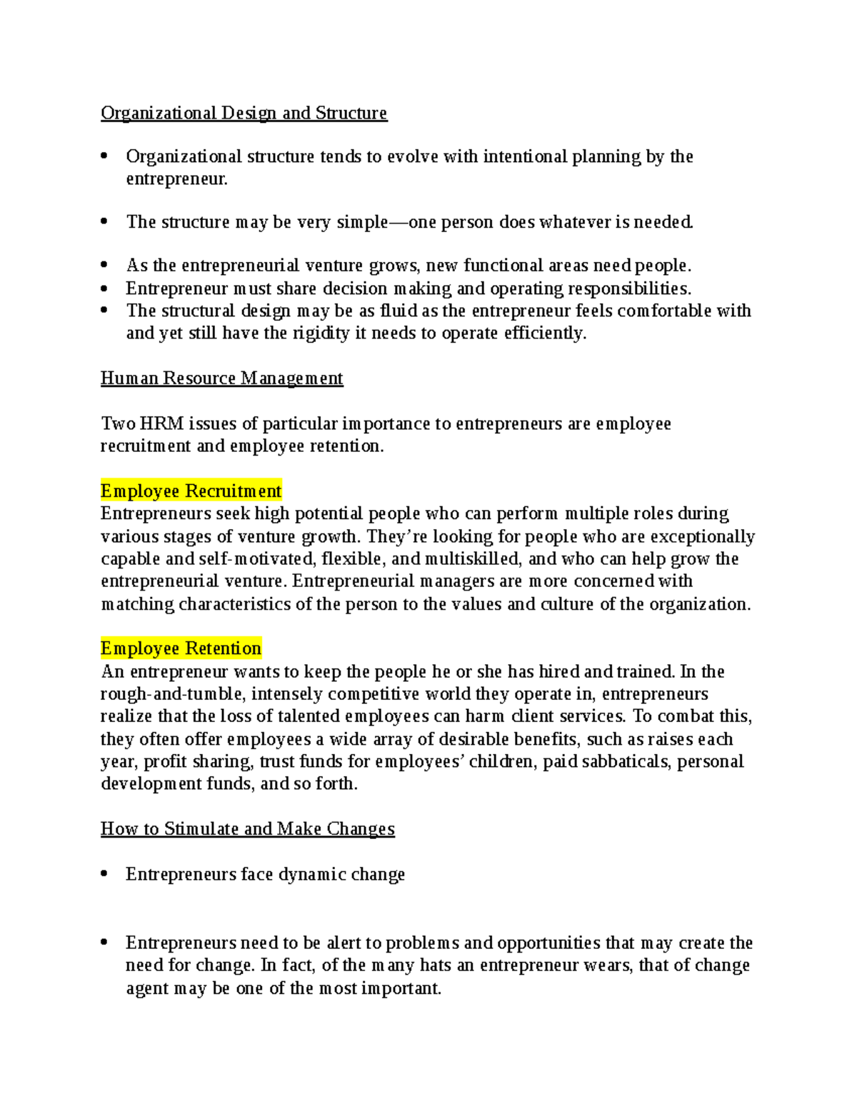ADM1300 Deatiled lecture notes-13 - Organizational Design and Structure ...