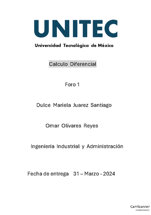 Calculo Diferencial E Integral - SC2349 - UNITEC - Studocu