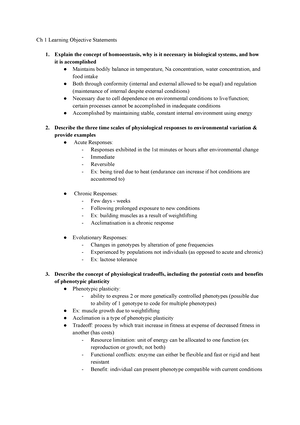 Physiology chapter 2 - Notes from powerpoint slides - Physiology ...