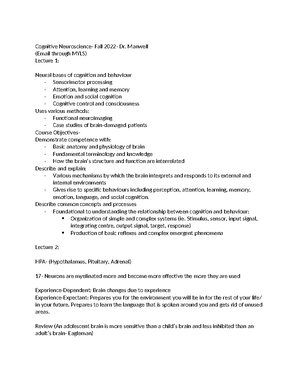 PS - 267 Full Course Notes - Cells of the Nervous System Glial Cells ...