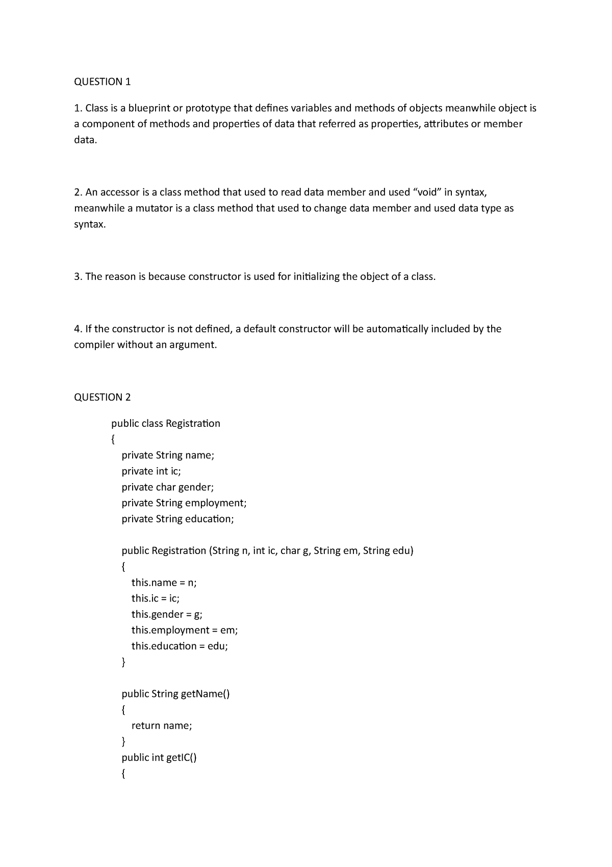 CSC 186 EXERCISE - ENJOY THE ANSWER AND WELCOME IN ADVANCE - QUESTION 1 ...