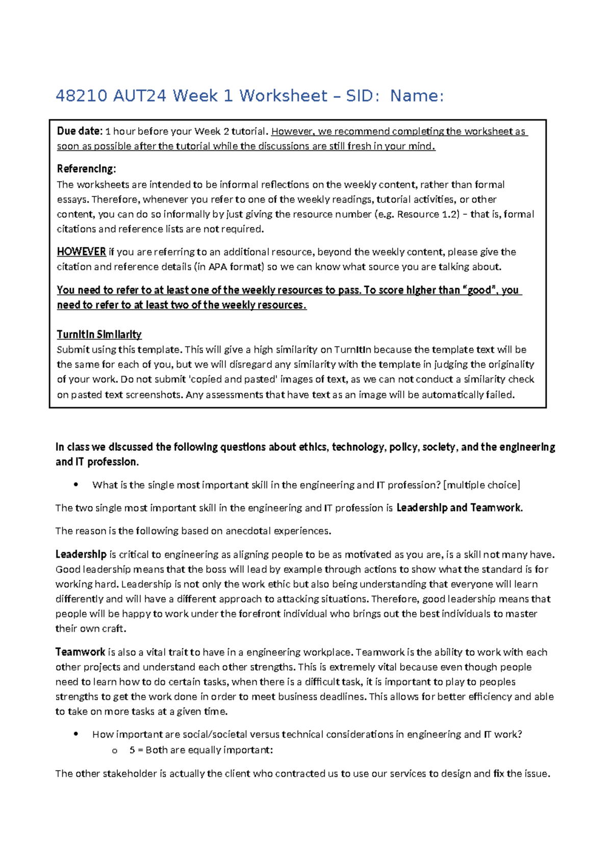 48210 AUT24 - Week 1 Worksheet - 48210 AUT24 Week 1 Worksheet – SID ...