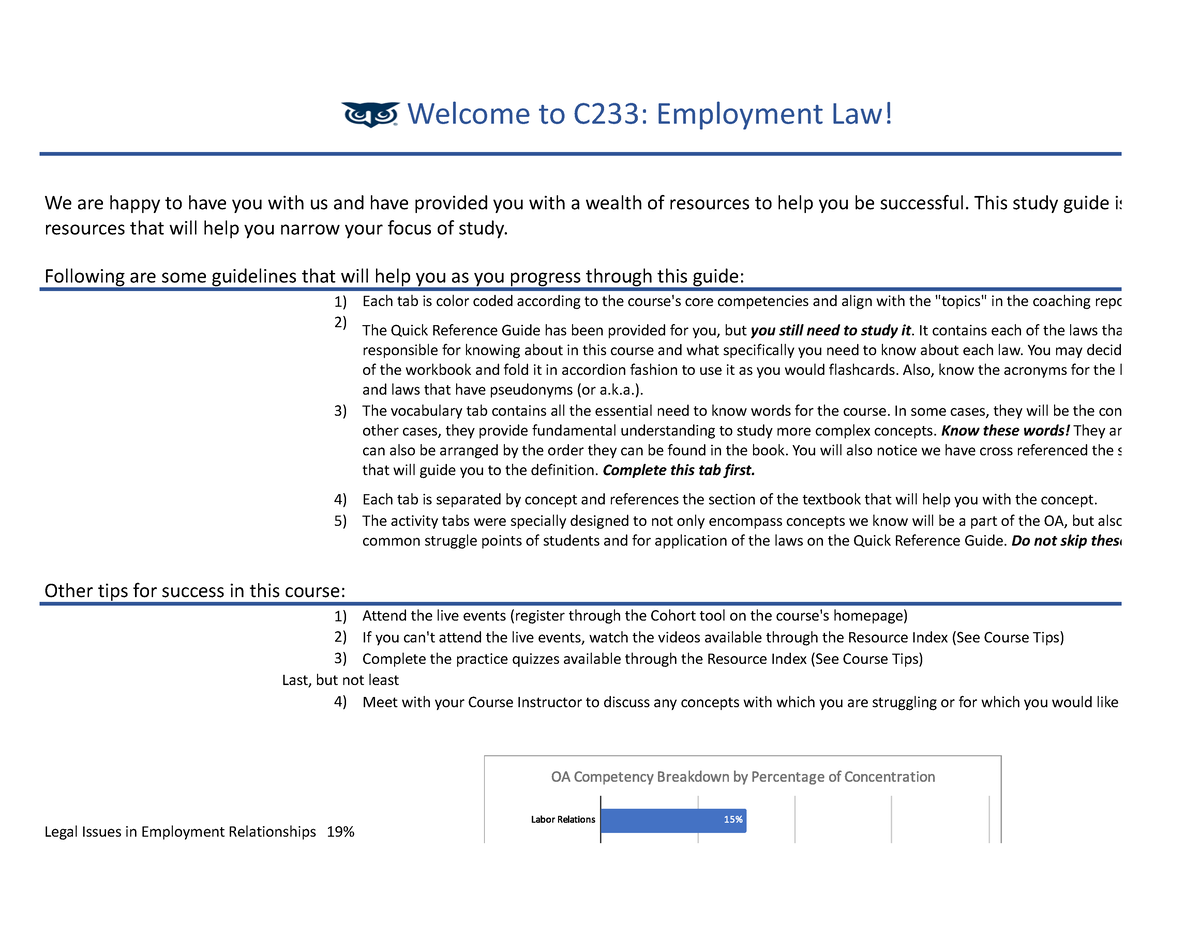 C233 Study Guide Students- 4-2020 (3).xlsx - Tips For This Guide ...