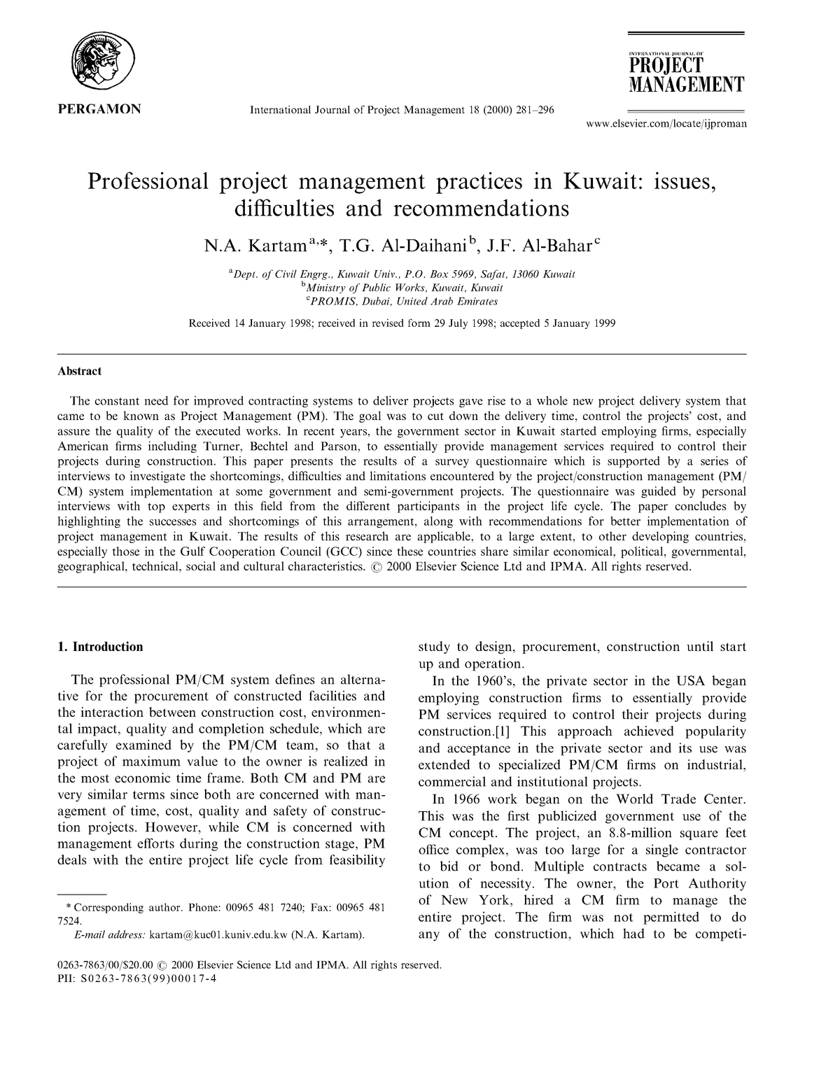 project management article review pdf