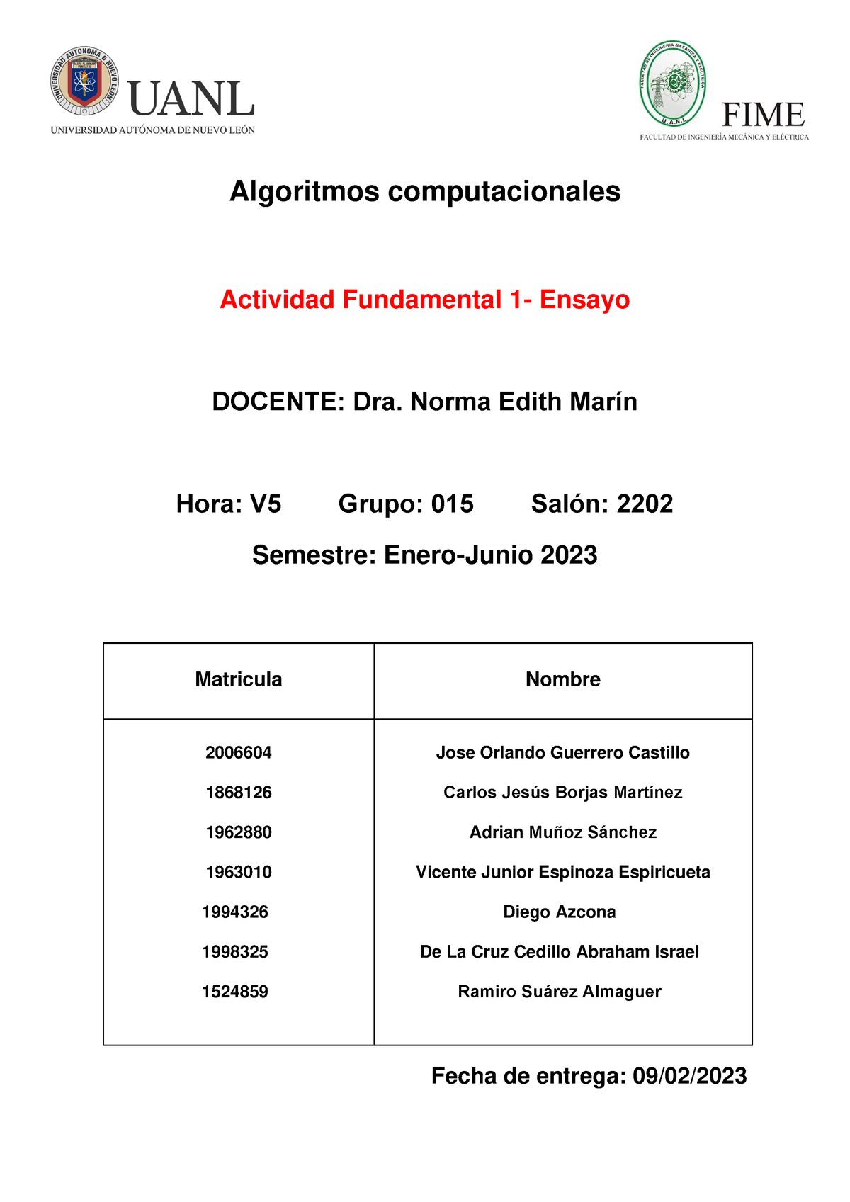 Ensayo Actividad Fundamental 1 - Algoritmos Computacionales Actividad ...