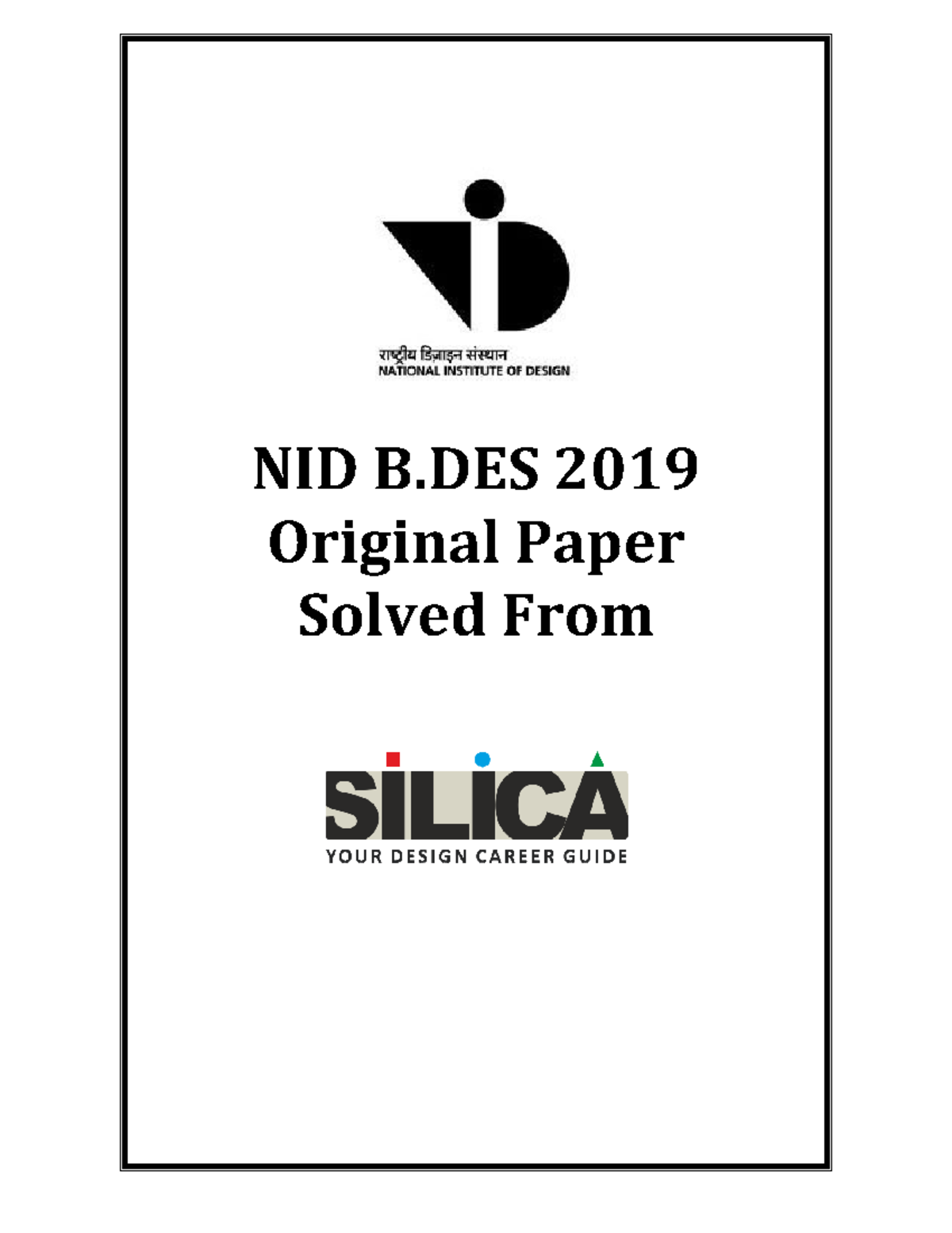 NID-B - For NID entrance exam - ☎ ☛☞ ####### A/7B/XX-XIX/I Page 4 of 12 ...