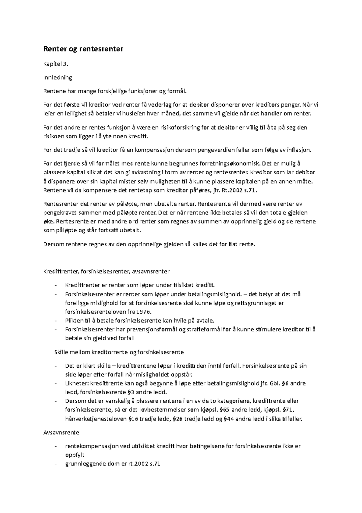 Renter og rentersrener egen tekst - Renter og rentesrenter Kapitel 3 ...