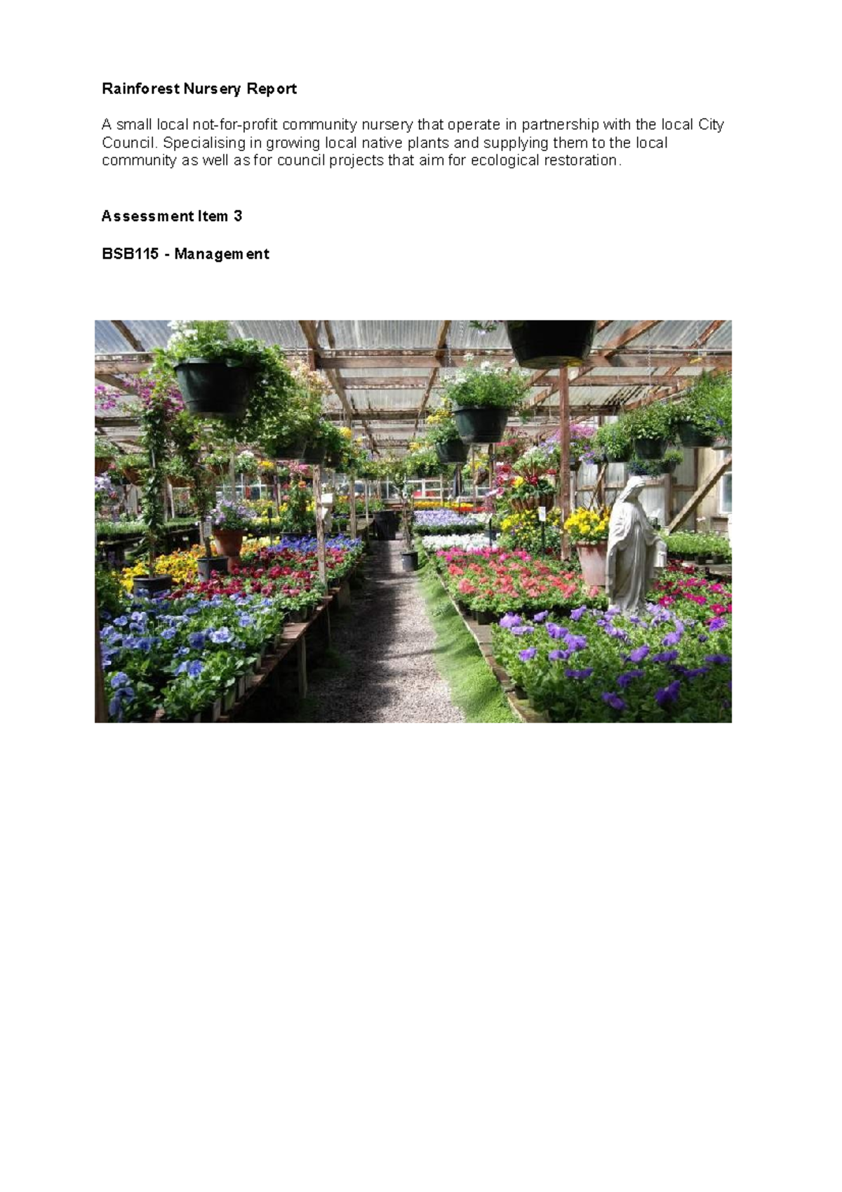 Rainforest Nursery Report - Specialising in growing local native plants ...