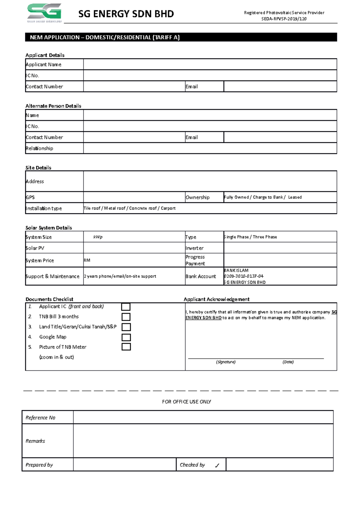 NEM Application Form- Residential (Tariff A)-update 11 jun 20 - NEM ...