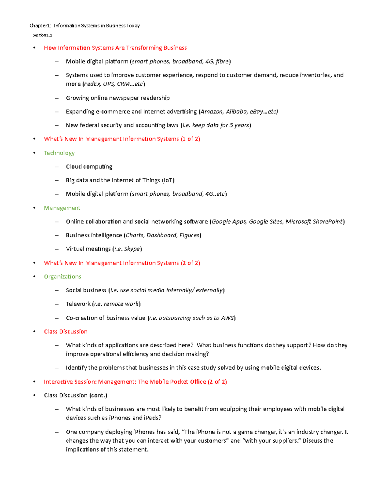 Chapter 1 - ITIS103 - Introduction to Information Systems - UOB - Studocu