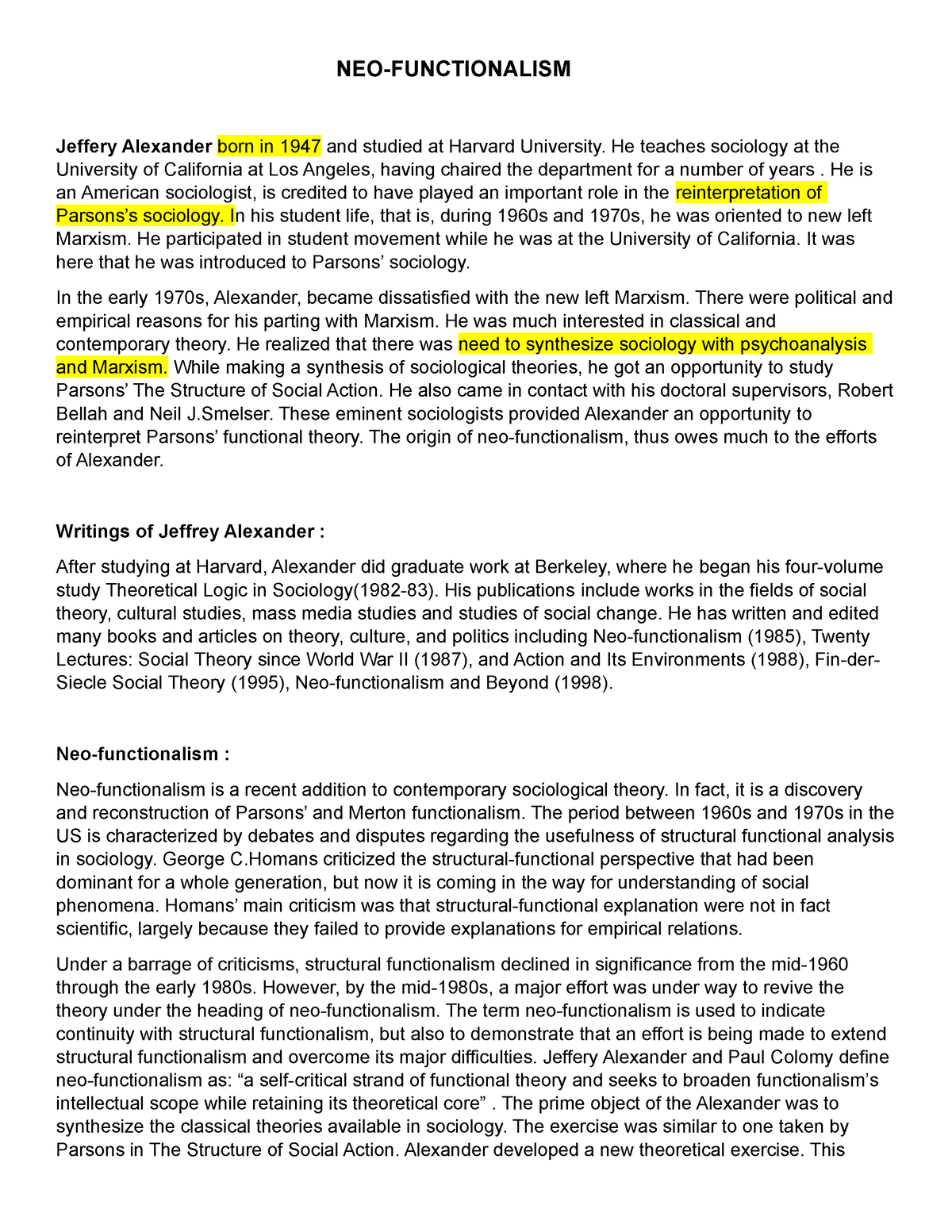 Neo-Functionalism - Emergence Of Neo Functionalism - NEO-FUNCTIONALISM ...