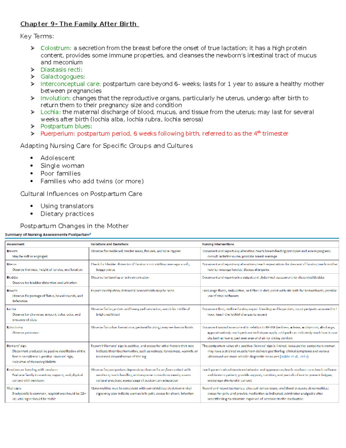 chapter-9-notes-chapter-9-the-family-after-birth-key-terms