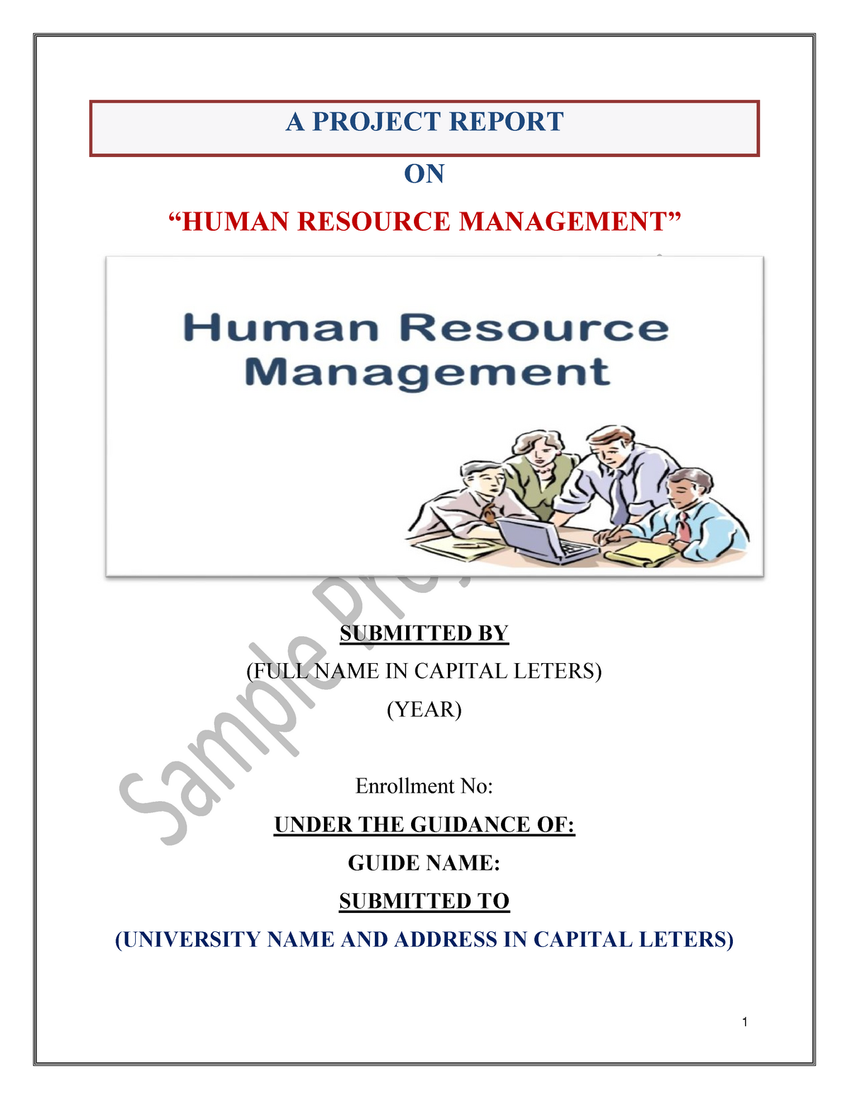 research methodology hr project report