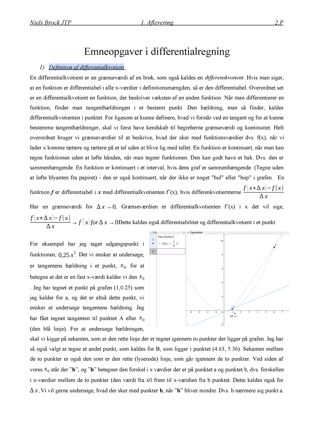 Emneopgave I Differentialregning 2 - Emneopgaver I Differentialregning ...