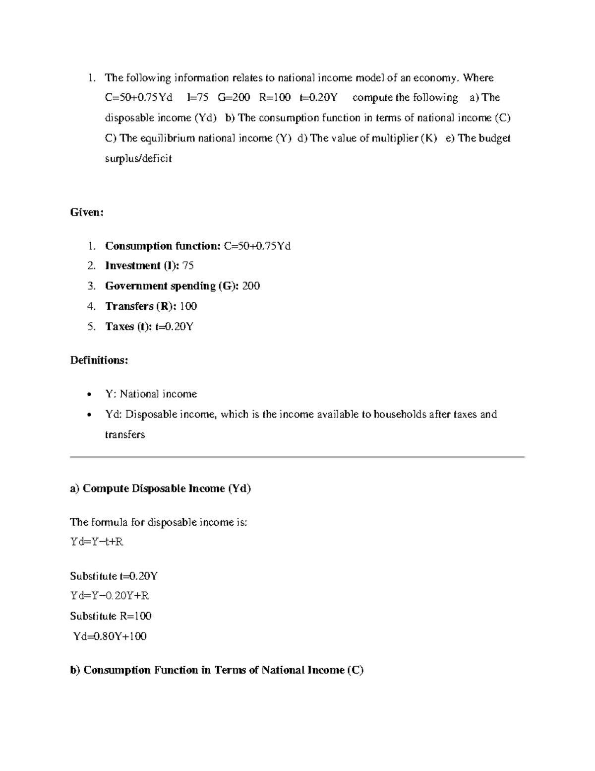 Answer of slide 11 - The following information relates to national ...