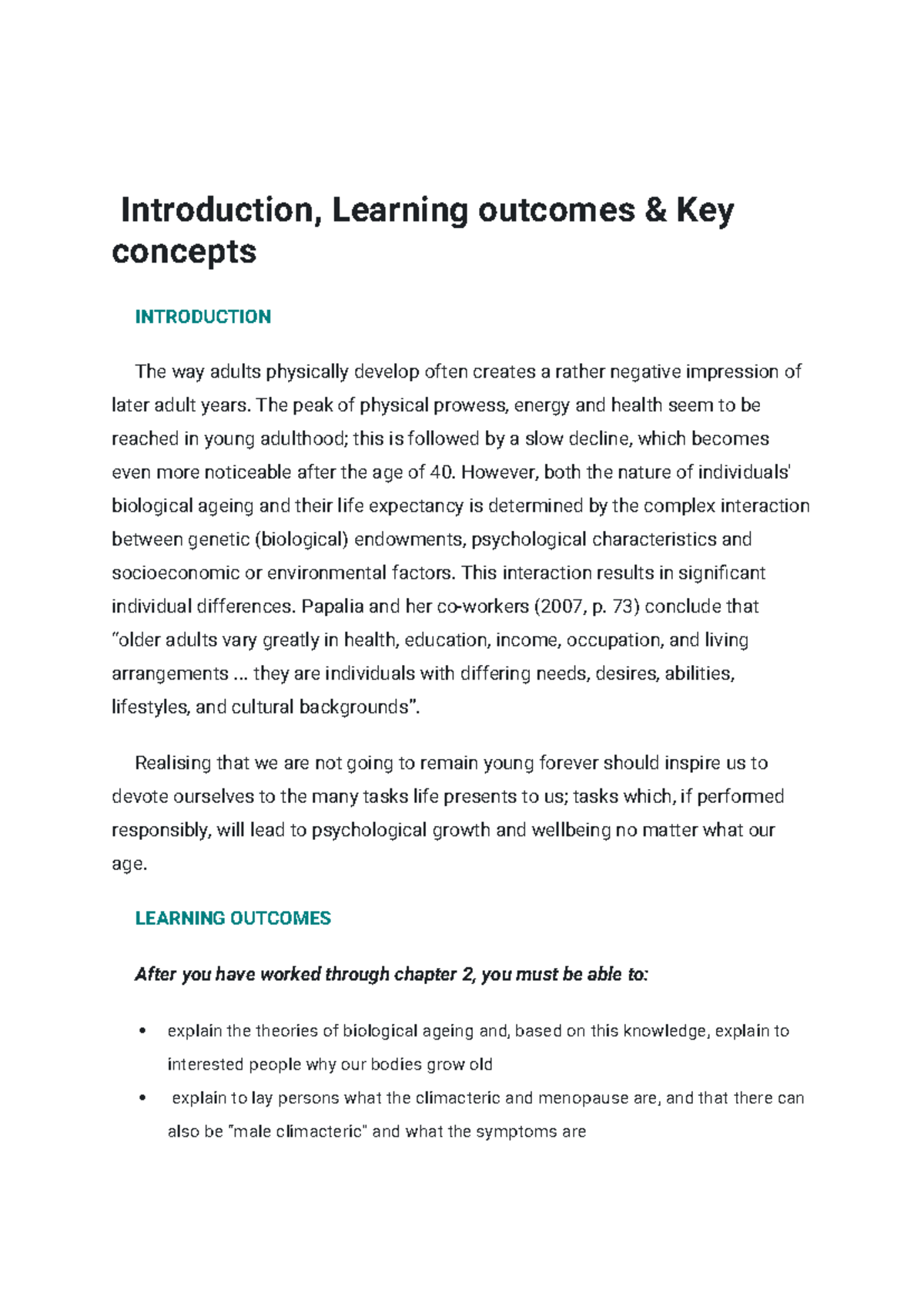 Introduction - Summary Psychology - Introduction, Learning outcomes ...