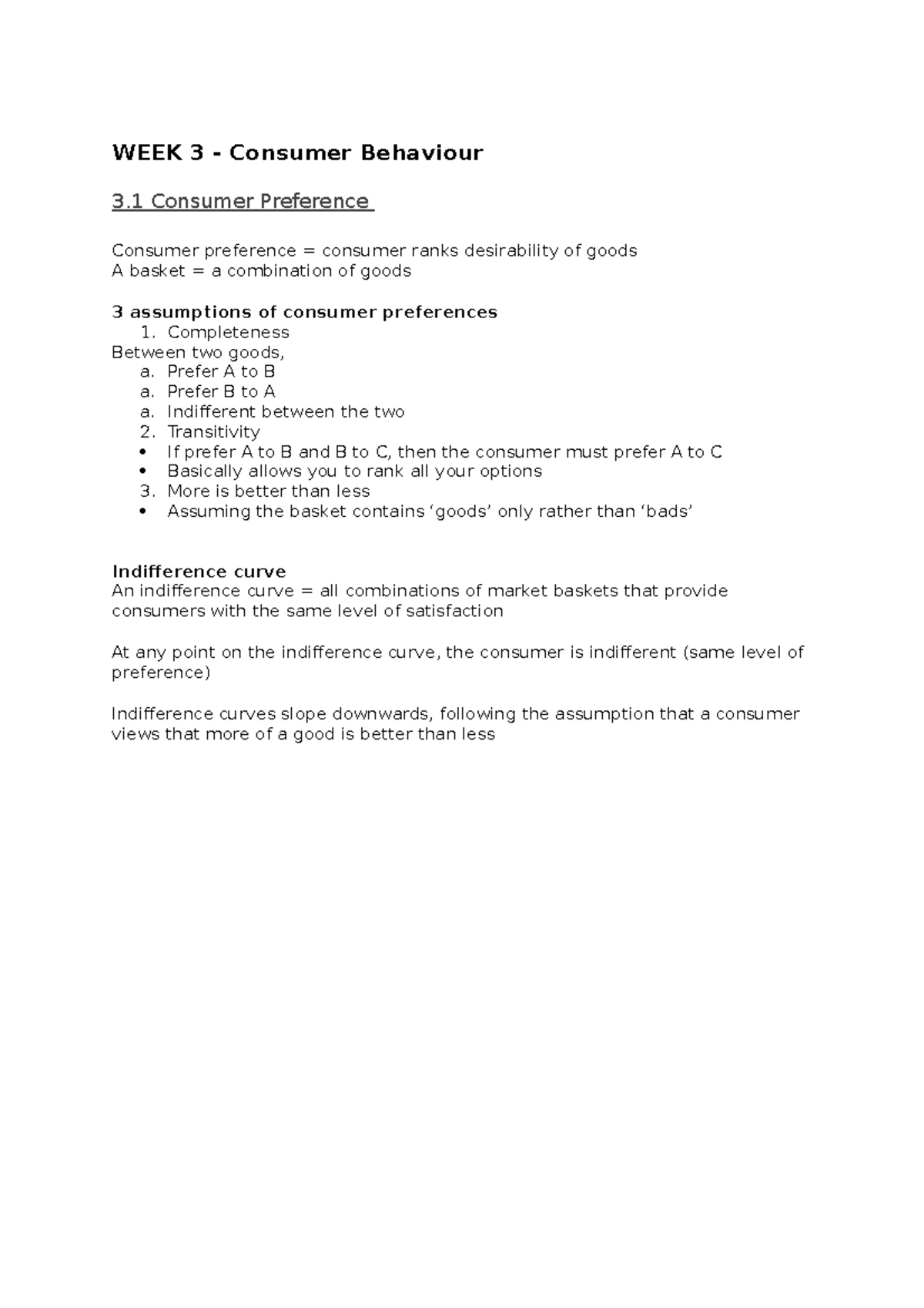 BSP1703 Chapter 3 notes - WEEK 3 - Consumer Behaviour 3 Consumer ...