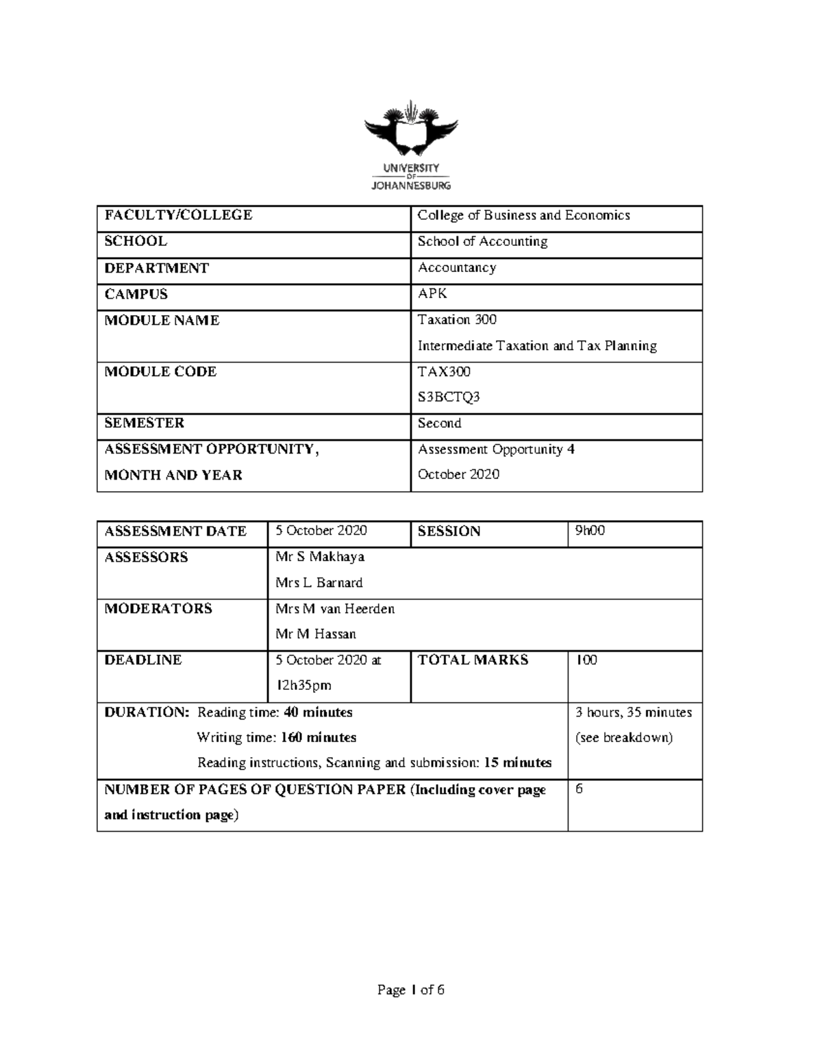 2020 AO4 Scenario and required(1)-2 - FACULTY/COLLEGE College of ...