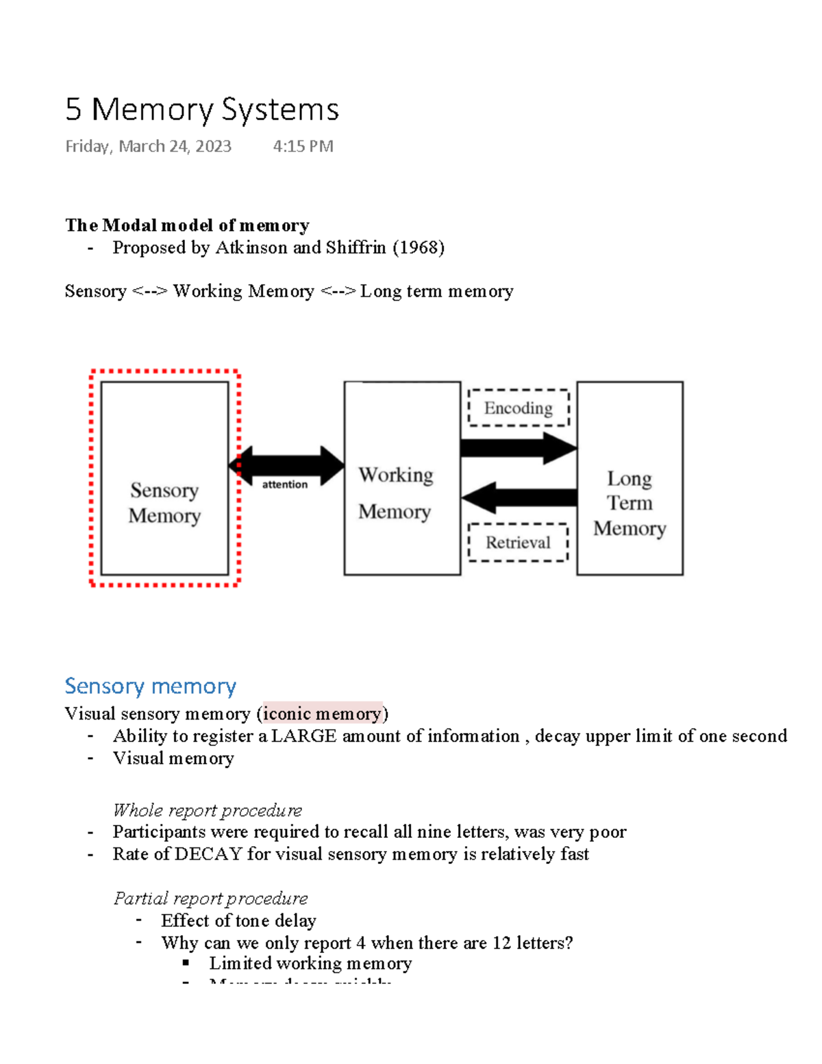 5 Memory Systems - The Modal model of memory Proposed by Atkinson and ...