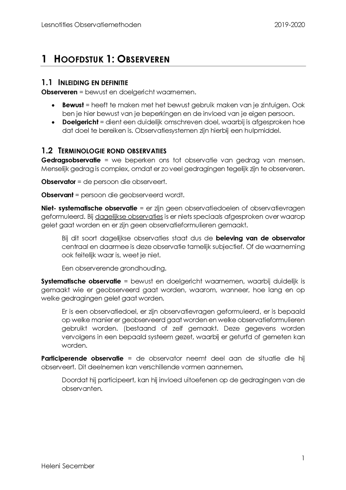 Observatiemethoden - 1 1 HOOFDSTUK 1: OBSERVEREN 1 INLEIDING EN ...