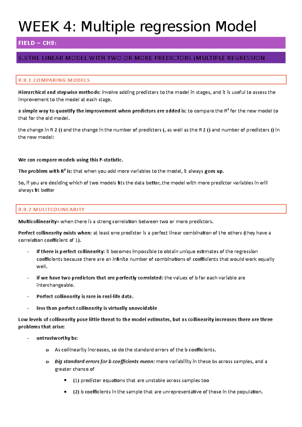 Readings For Tutorial 4 + SPSS Outputs (Practical) - WEEK 4: Multiple ...