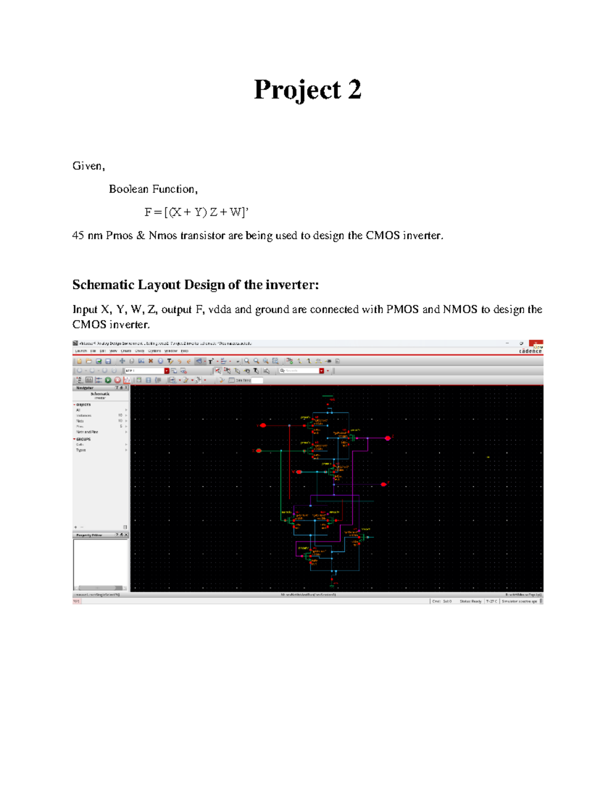 EECS217 Project 2 - EECS 217 - Project 2 Given, Boolean Function, F ...