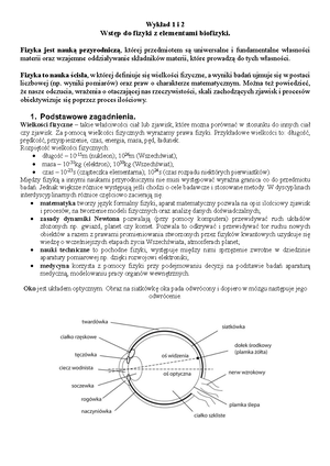 Skrypt Biofizyka 2022 - Katedra Biochemii Ogólnej I Medycznej WydziaBu ...