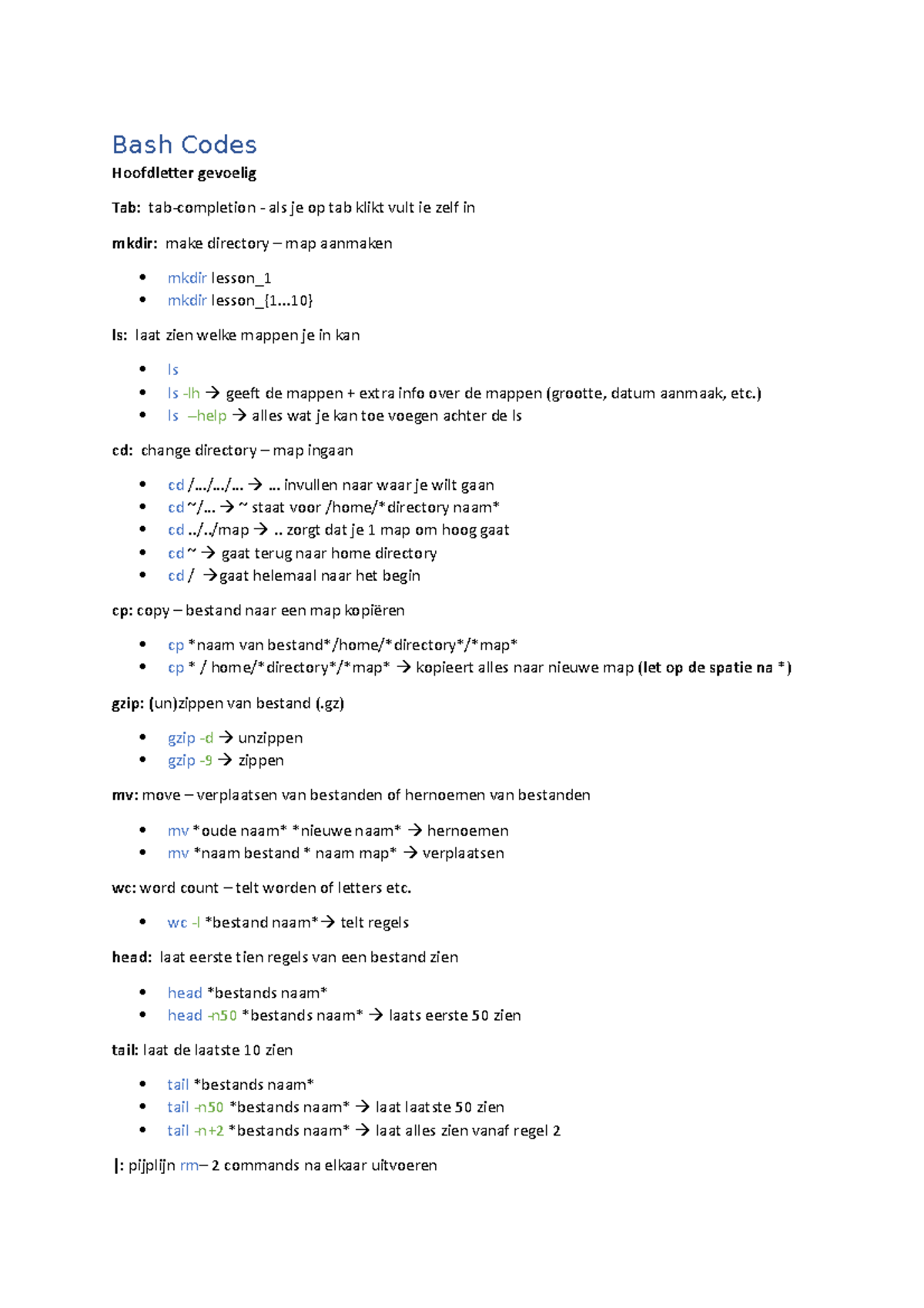 Bash Codes Bash Codes Hoofdletter gevoelig Tab als