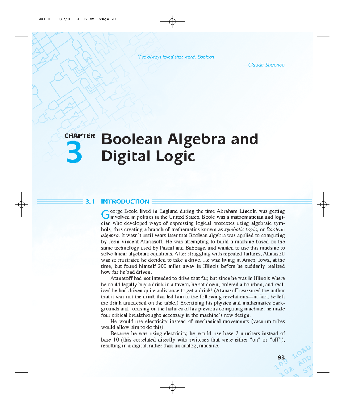 ECOA3 - background reading on boolean algebra and logic circuits - 93 ...