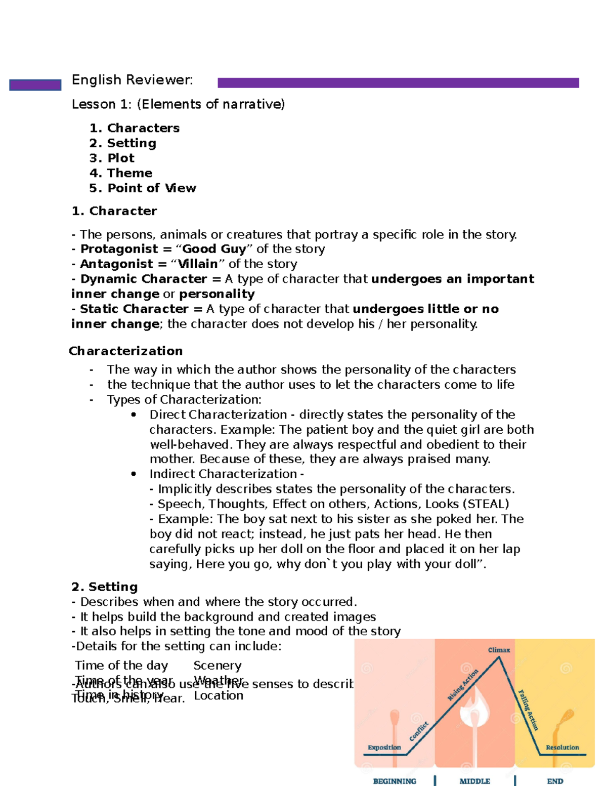 English-Reviewer - English Grade 8 First Quarter Reviewer - English ...