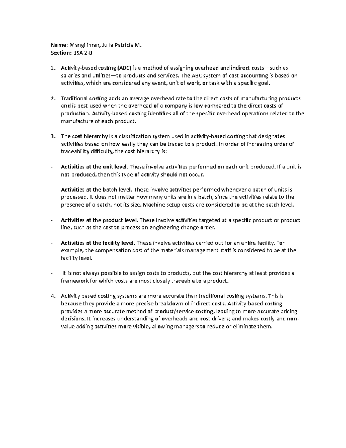 ABC Costing -Cost Accounting Lecture Notes for Accounting College ...