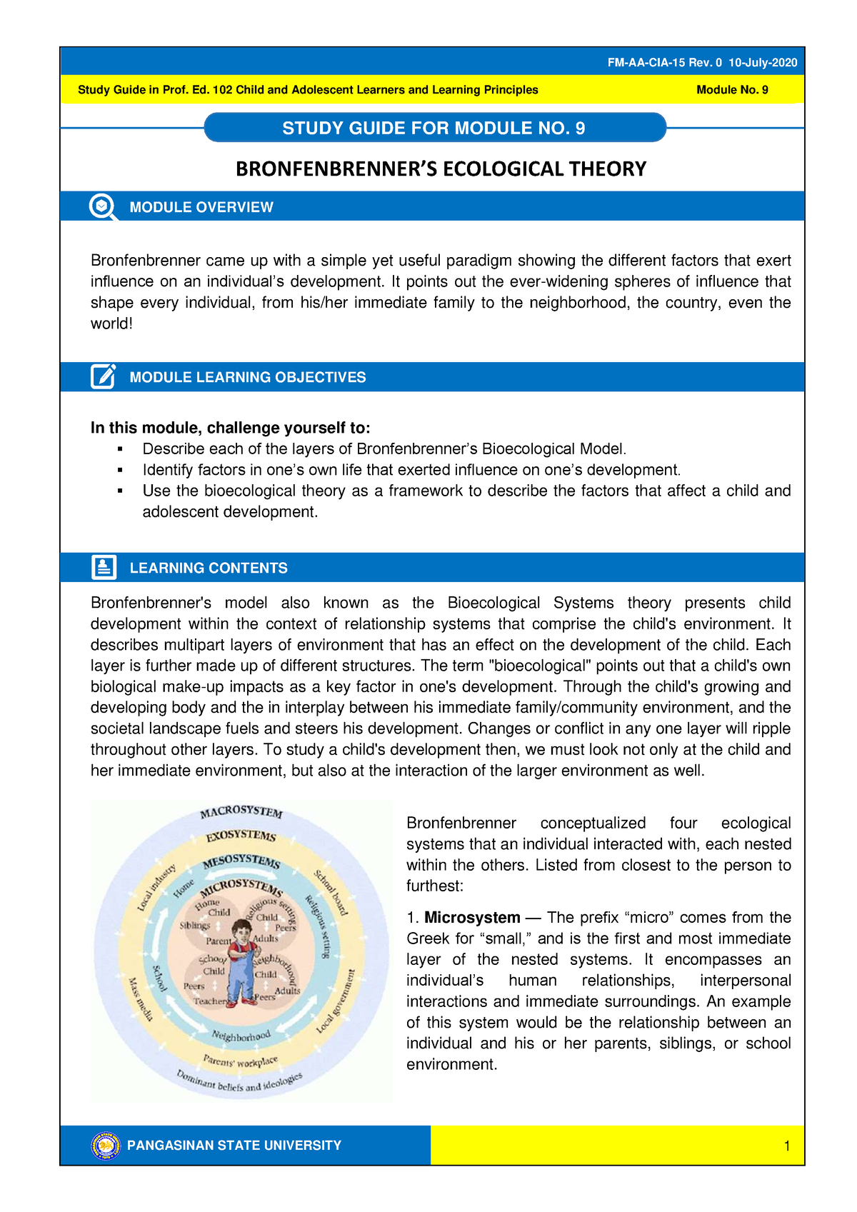 PROF ED 102 SG 9 - Note In Prof Ed 102 - 1 FM-AA-CIA-15 Rev. 0 10-July ...