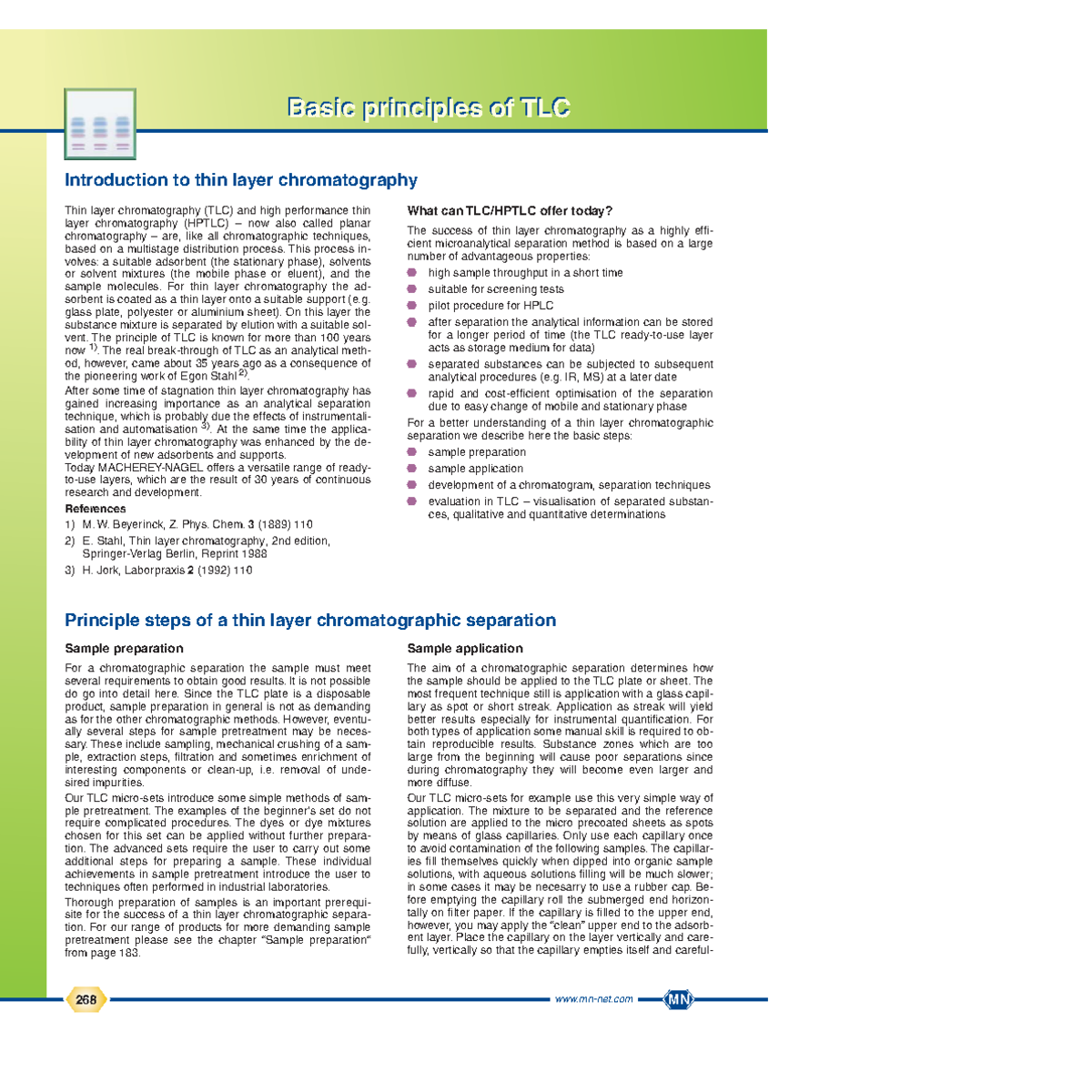 Macherey TLC tutorial MN Basic principles of TLCBasic