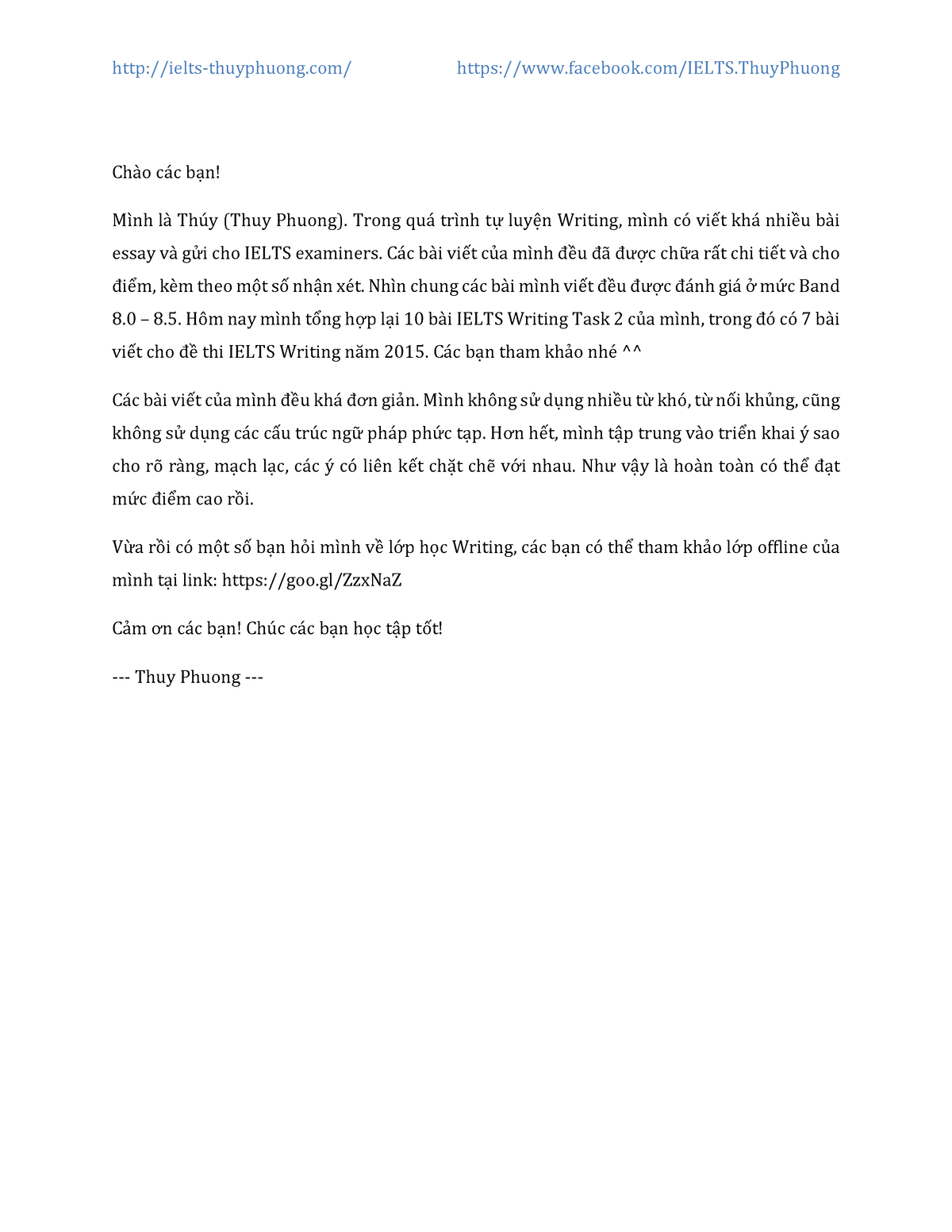 TỔNG HỢP CÁC BÀI Writing TASK 2 - BY THUY Phuong - Ch‡o c·c bạn! MÏnh l ...