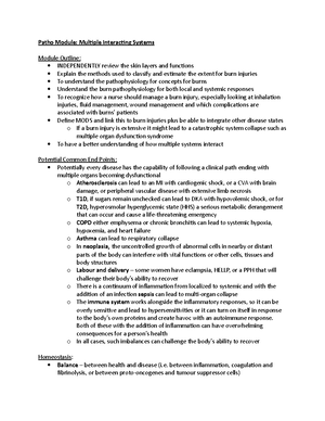 Multiple Interacting Systems Module - Potentially every disease has the ...