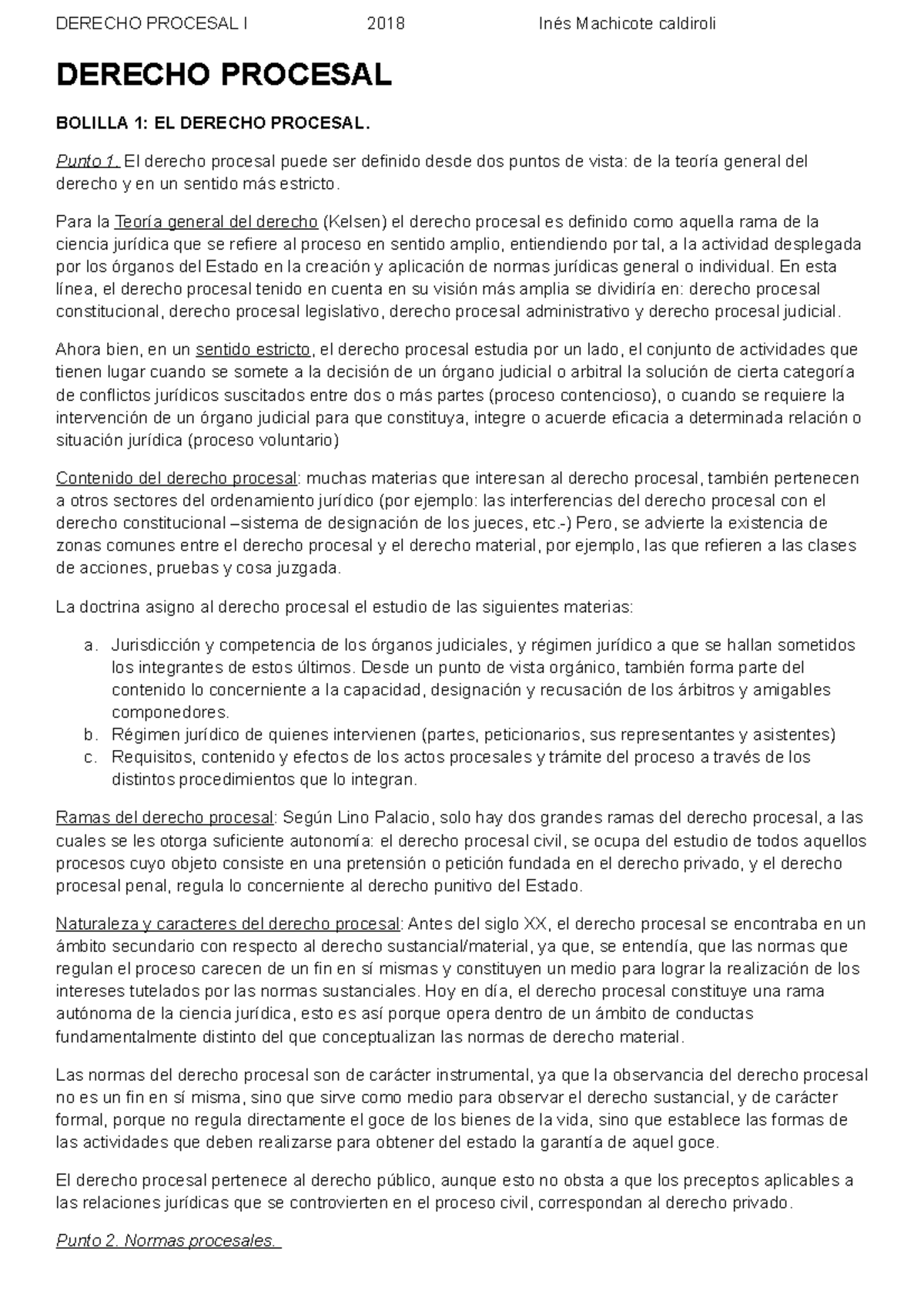 Bolilla 1, 2 Y 3 Procesal Civil - DERECHO PROCESAL BOLILLA 1: EL ...