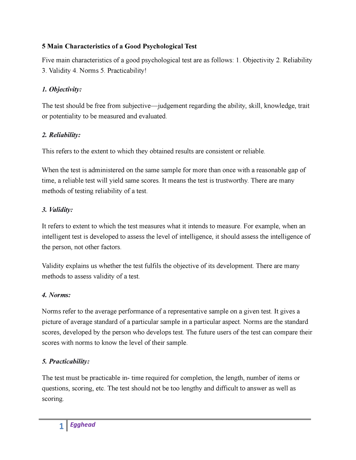 5-main-characteristics-of-a-good-psychological-test-objectivity-2-reliability-3-validity-4