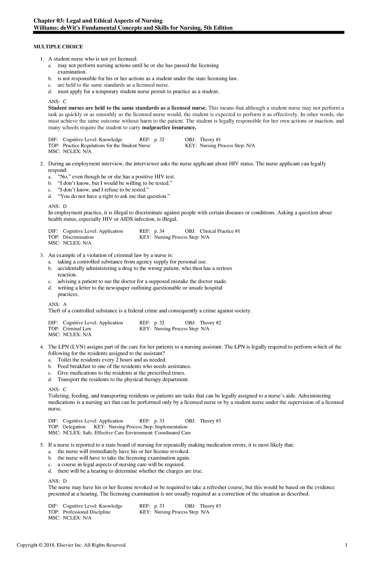 Exam View - Chapter 03 - helps pass - Chapter 03: Legal and Ethical ...