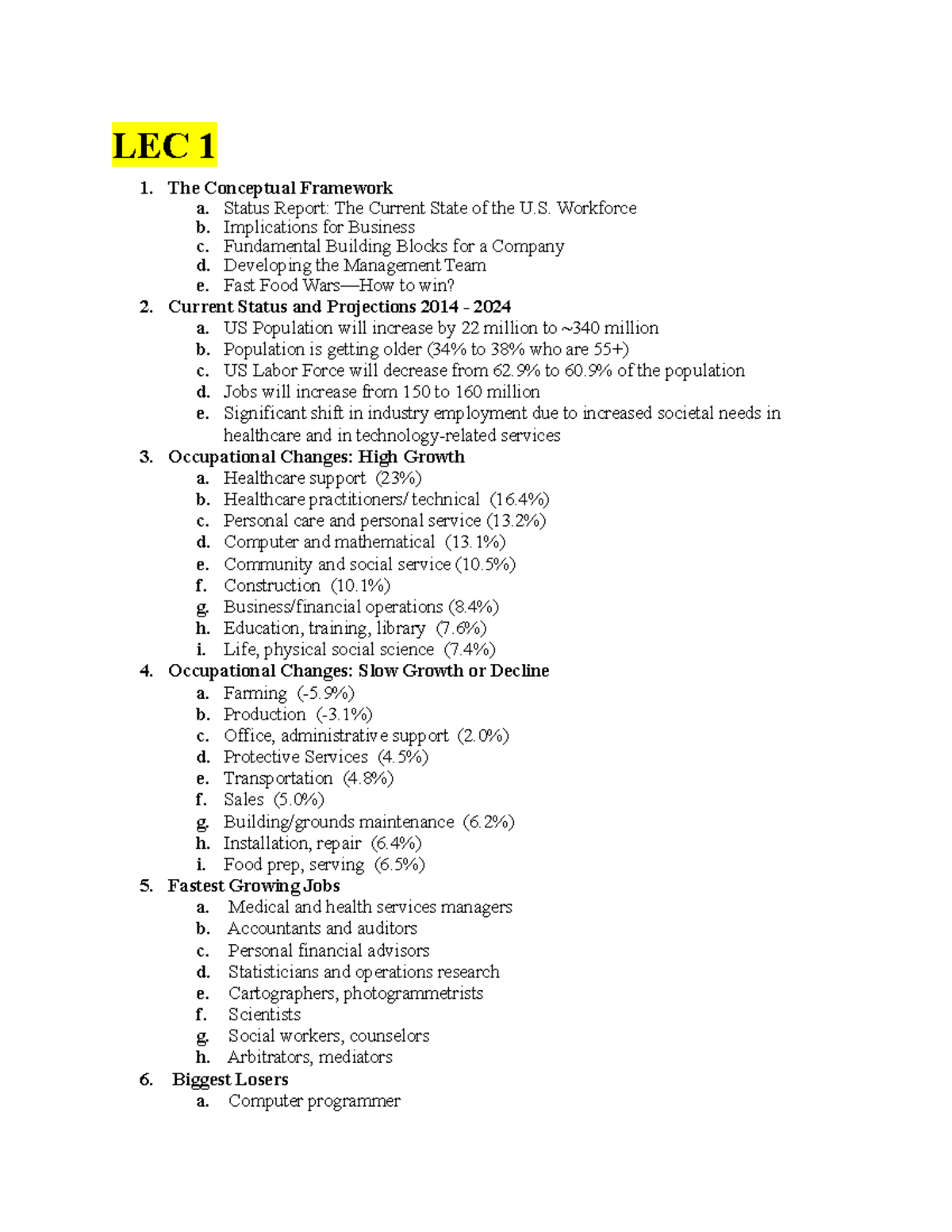Module 2 Notes - LEC 1 1. The Conceptual Framework a. Status Report ...