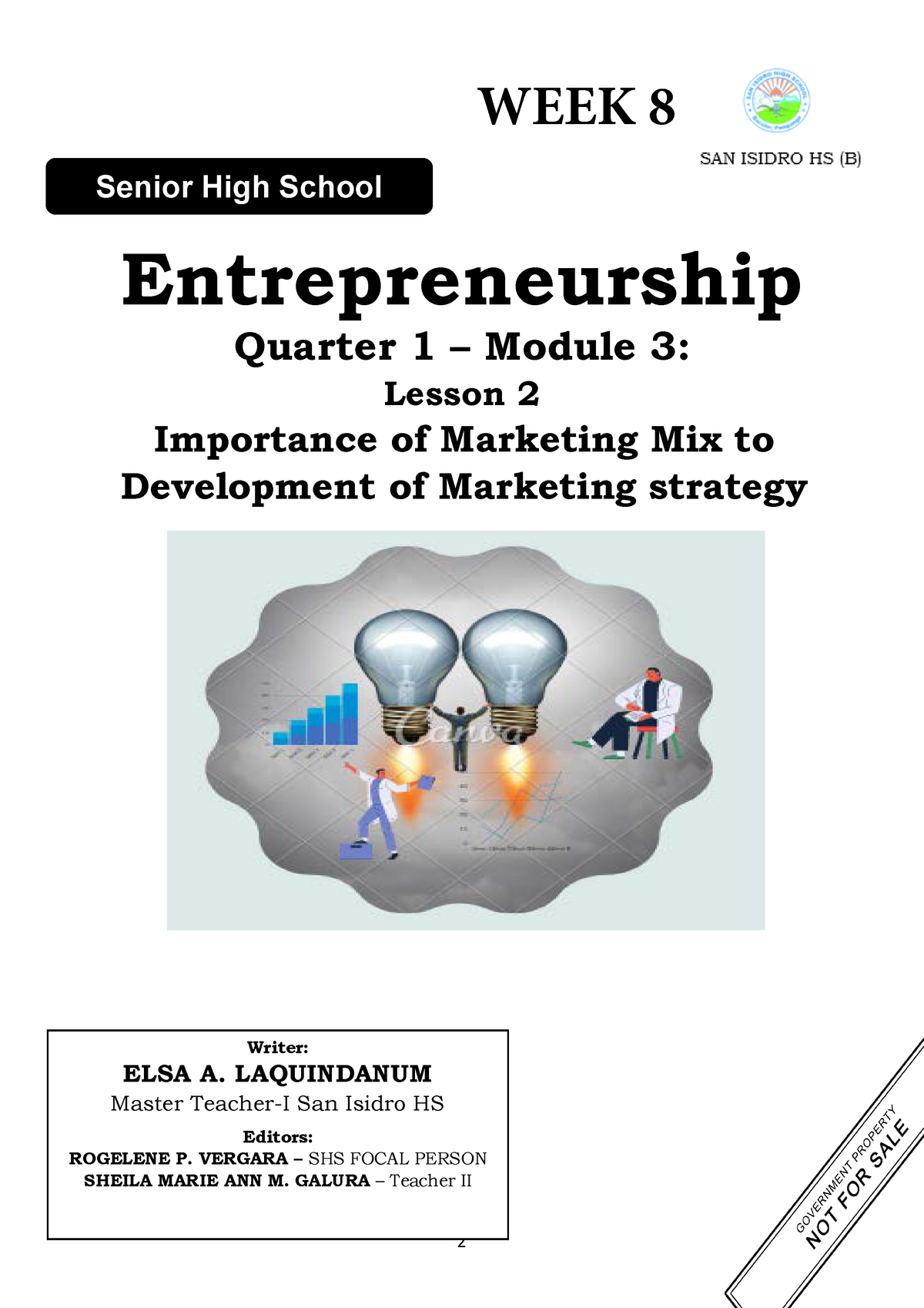 Entrep week 8 modules - Entrepreneurship Quarter 1 – Module 3: Lesson 2 ...